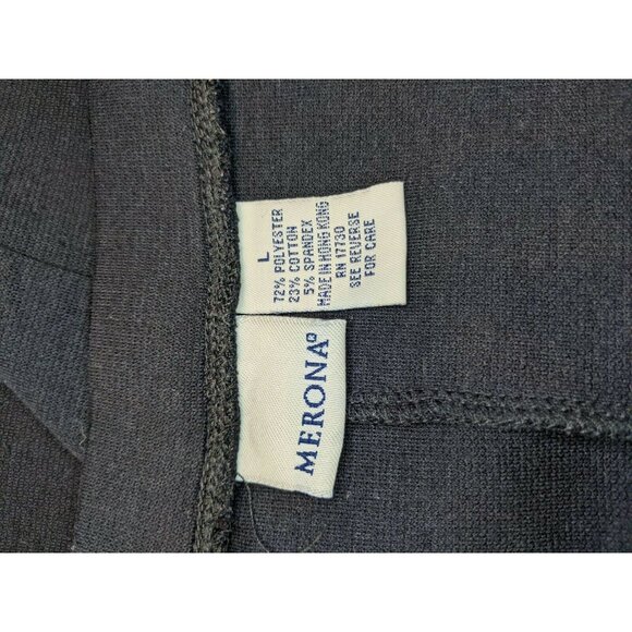 Merona Size L Large Skirt Black Stretchy Long Modest - Picture 5 of 5